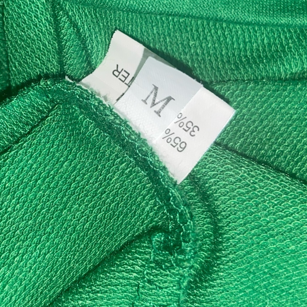 Green Lucky Sweatshirt with Shamrock Design on both arms -M - Picture 6 of 8